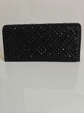 STUDDED BLACK EVENING CLUTCH